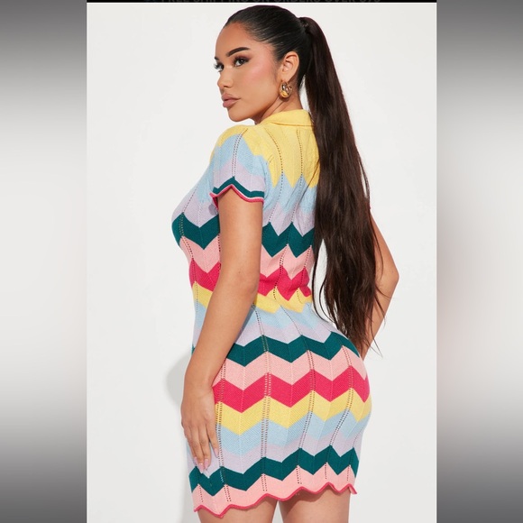 Striped Sweater Dress - Picture 2 of 4